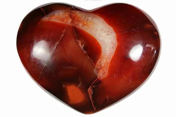 Colorful Carnelian Agate Heart #121569